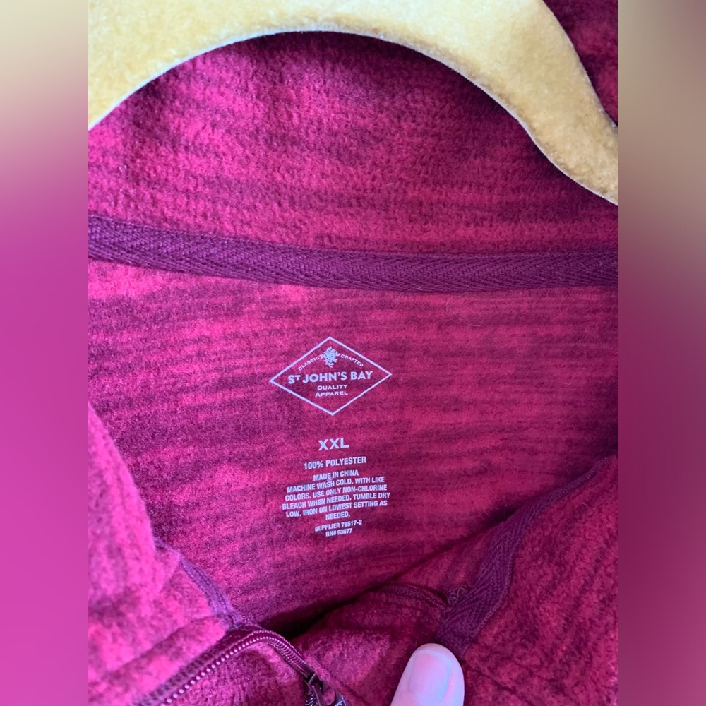 ST JOHN'S BAY Fleece Quarter Zip Sweater NWT🌴 - Picture 3 of 6